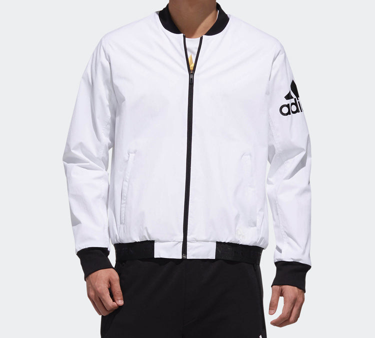 adidas Logo Printing aviator Jacket White DW4617
