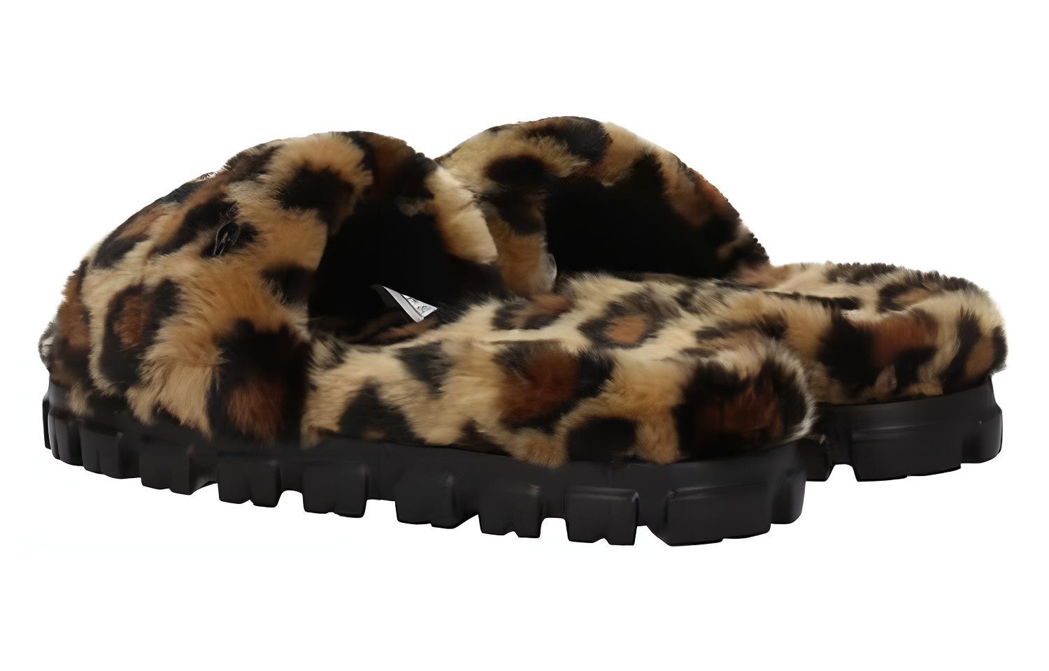 (WMNS) UGG Cozetta Curly 'Animal Print' 1133050-NAT