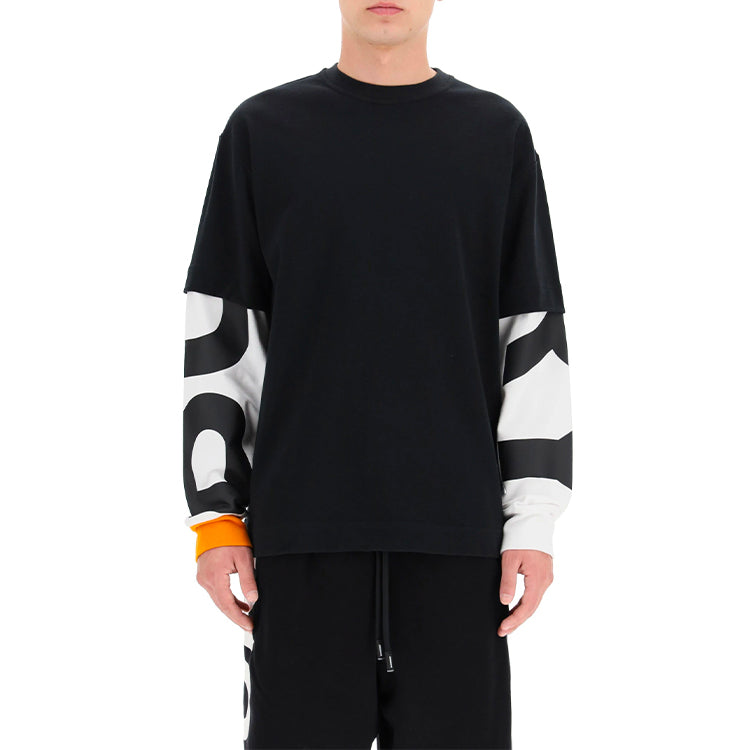 Burberry Plain Embroidery Printing Long Sleeve Male Black 80291391