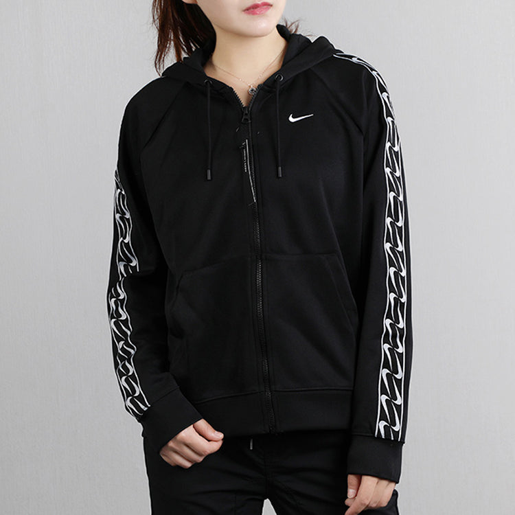 (WMNS) Nike Side Logo Zipper Hooded Jacket Black BV3448-010