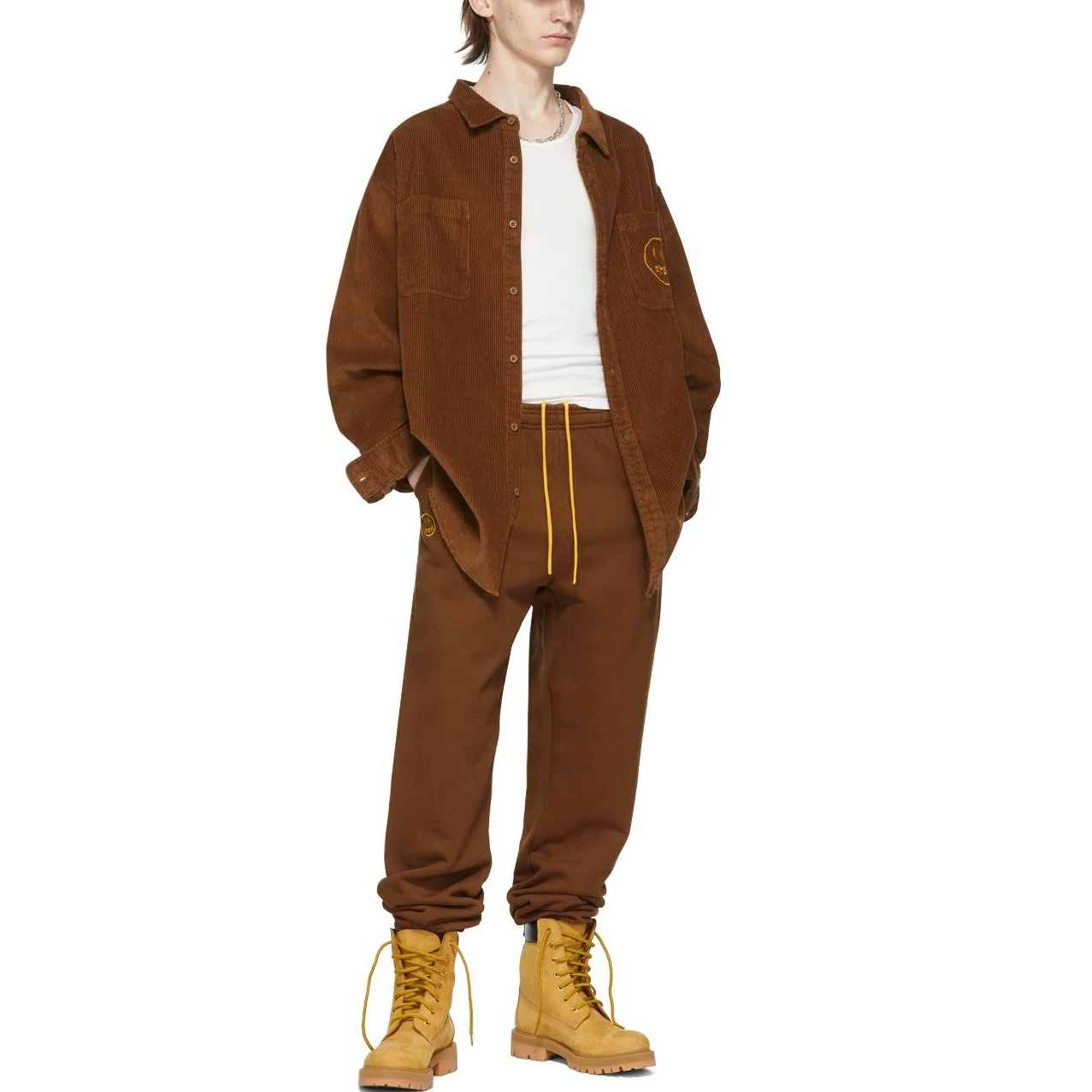 Drew House Ssense Exclusive Cartoon Font Lounge Pants 'Brown' DR-SS22-169