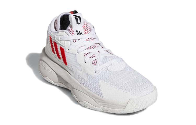 (GS) adidas Dame 8 J 'Dame Time - White Vivid Red' GY2908