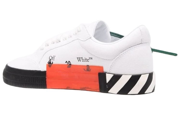 Off-White Vulcanzied Low Canvas 'White Black' OMIA085C99FAB0010110