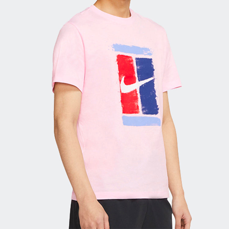 Nike Court Printing Tennis T-shirt 'Pink' CU0330-663