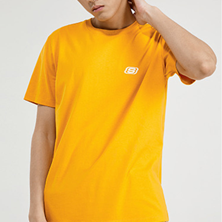 Men's Skechers Loose Printing Breathable Short Sleeve t Yellow L220M165-00D8