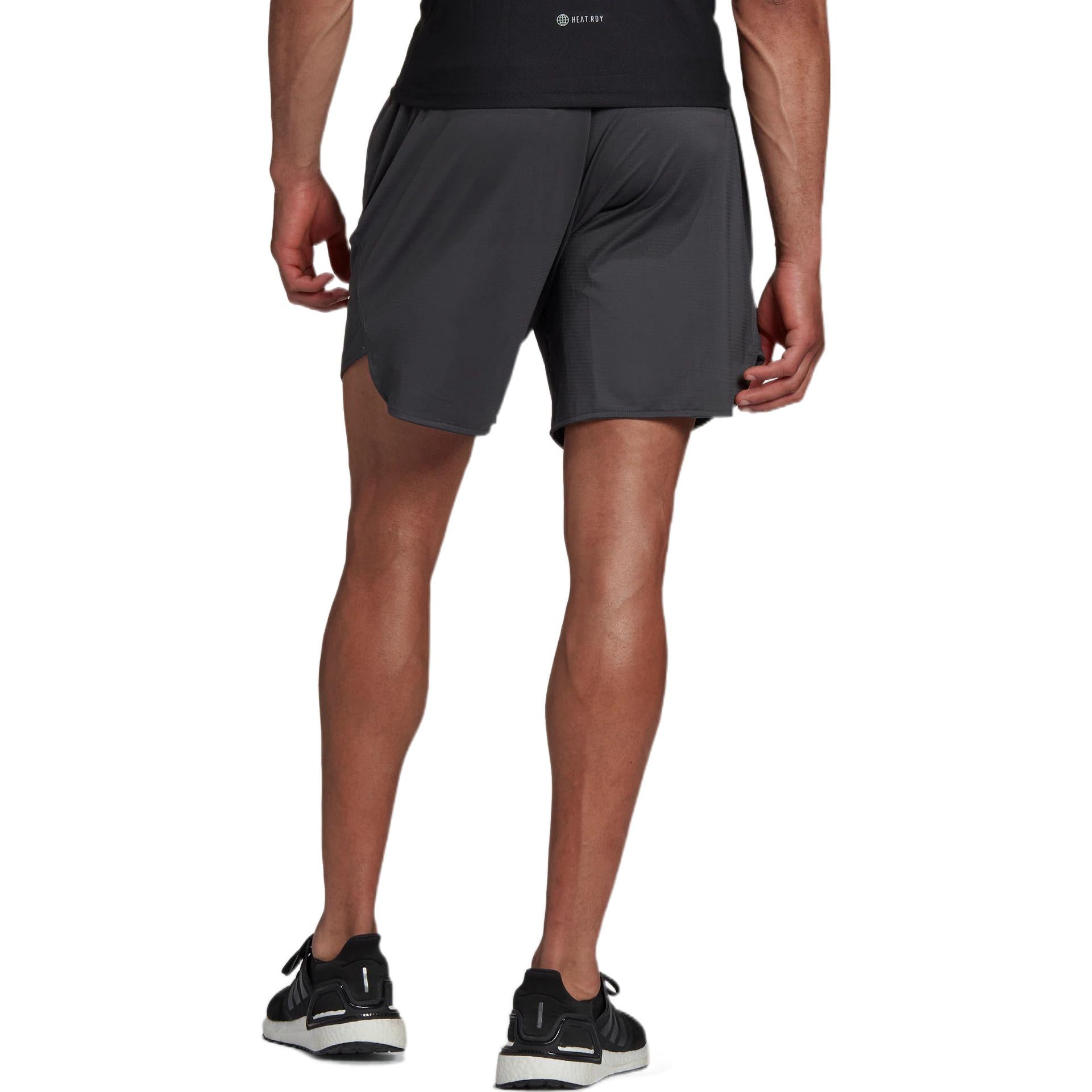 Men's adidas Printing Brand Logo Solid Color Gym Shorts Gray HC4215