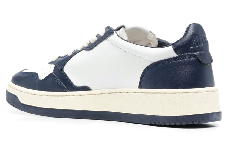 Autry Medalist Leather Low 'White Navy' AULM-WB04