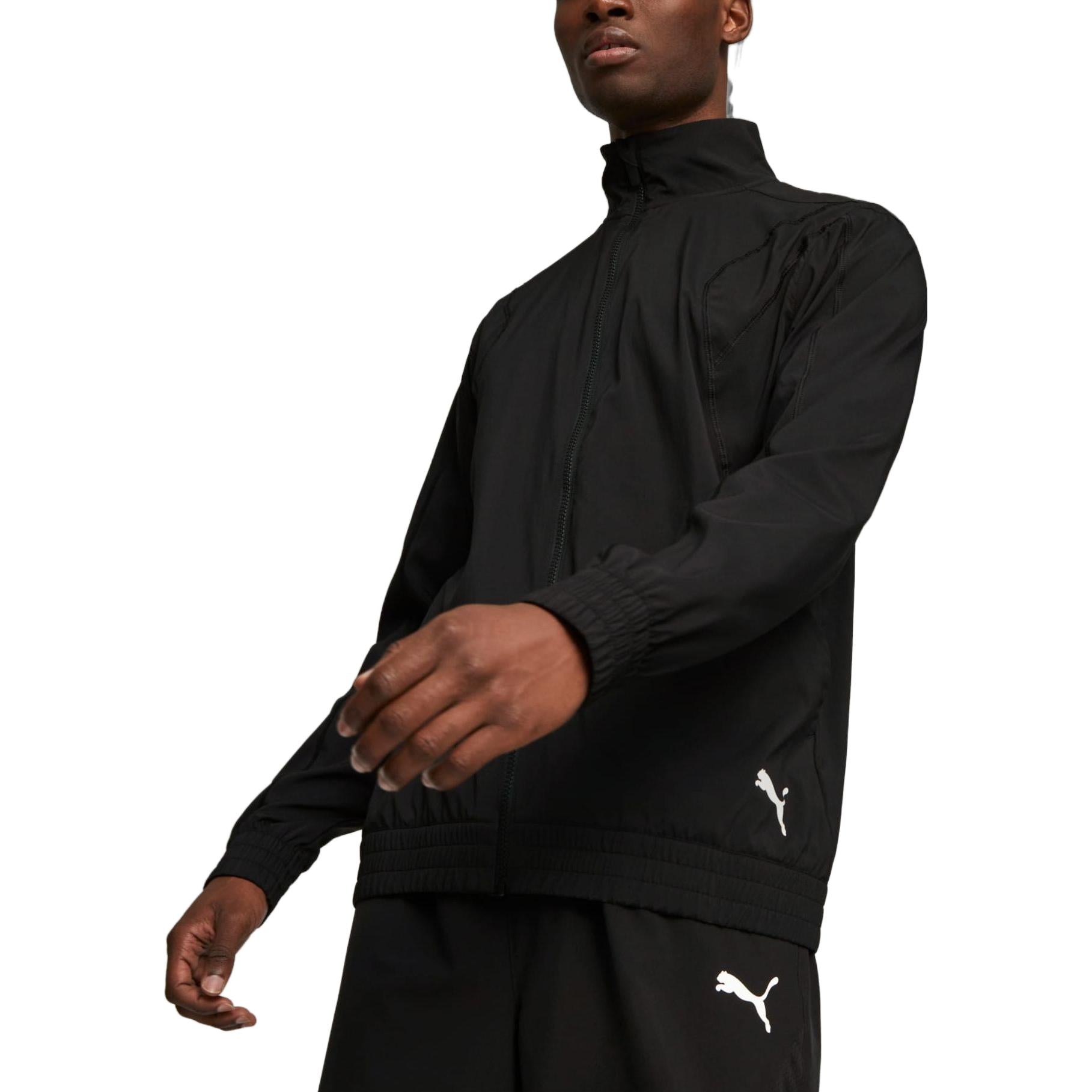PUMA FIT Full-Zip Woven Training Jacket 'Black' 523859-01