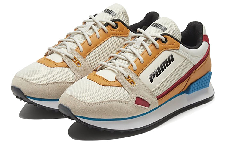 (WMNS) PUMA Mile Rider Rf Khaki/Yellow/White Low sneakers 375836-01