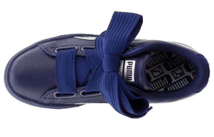(WMNS) PUMA Basket Heart Glitter Casual Sneakers Blue 364078-06