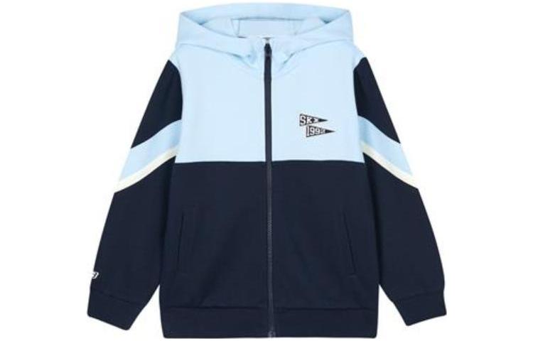 (GS) Skechers Letter Printed Hooded Casual Sports Suit 'Teal Black' P123B013