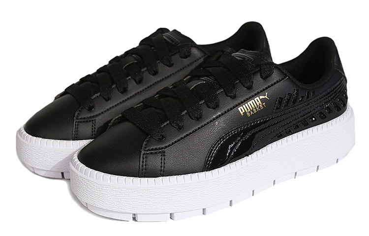 (WMNS) PUMA Platform Trace Metallic C Board Shoes Black 369170-01
