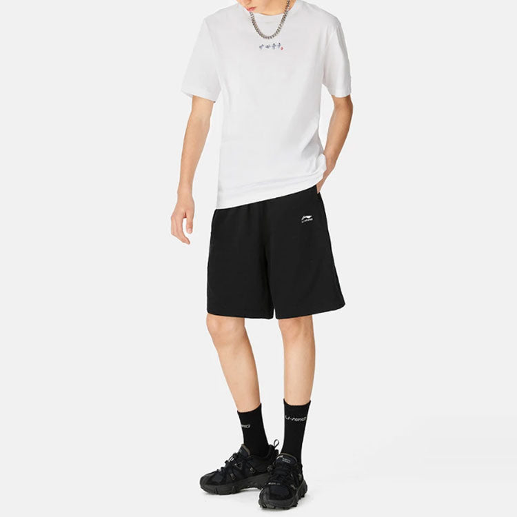 Li-Ning Graphic Printed T-Shirt 'White Blue' AHSS371-1