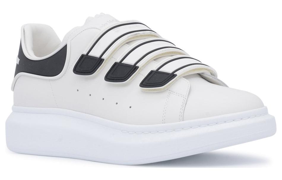 Alexander McQueen Thick-Soled Leather Sneakers 'Beige Black' 750337WIDJK9360