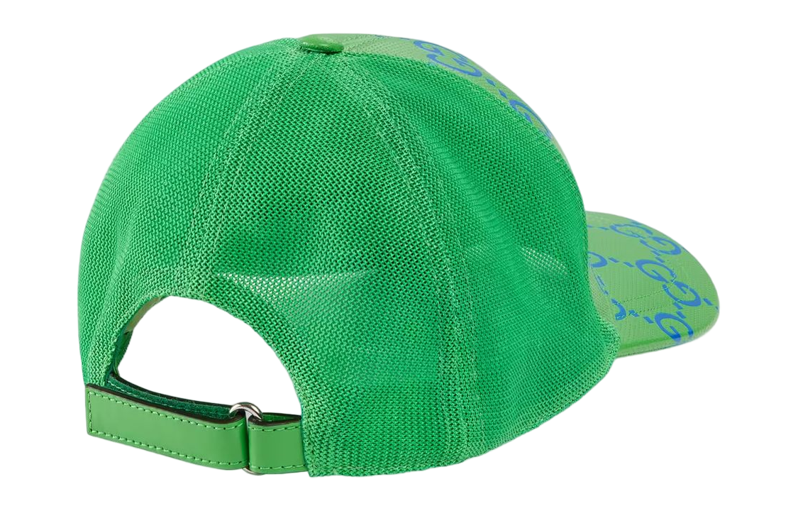 (WMNS) Gucci Leather Baseball Cap 'Green and Blue' 728853-4HAWH-8669