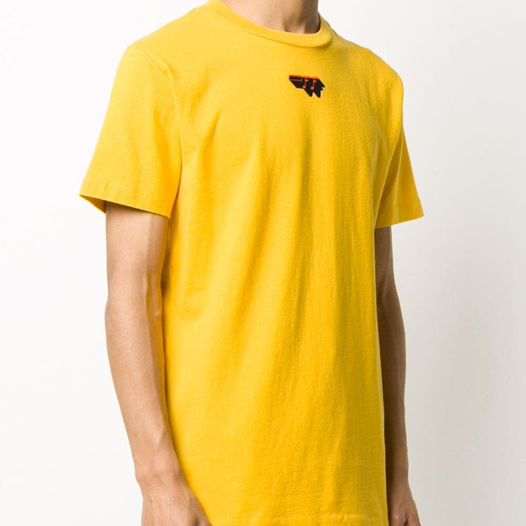 Off-White logo Printing Short Sleeve Yellow OMAA027E20JER0121810