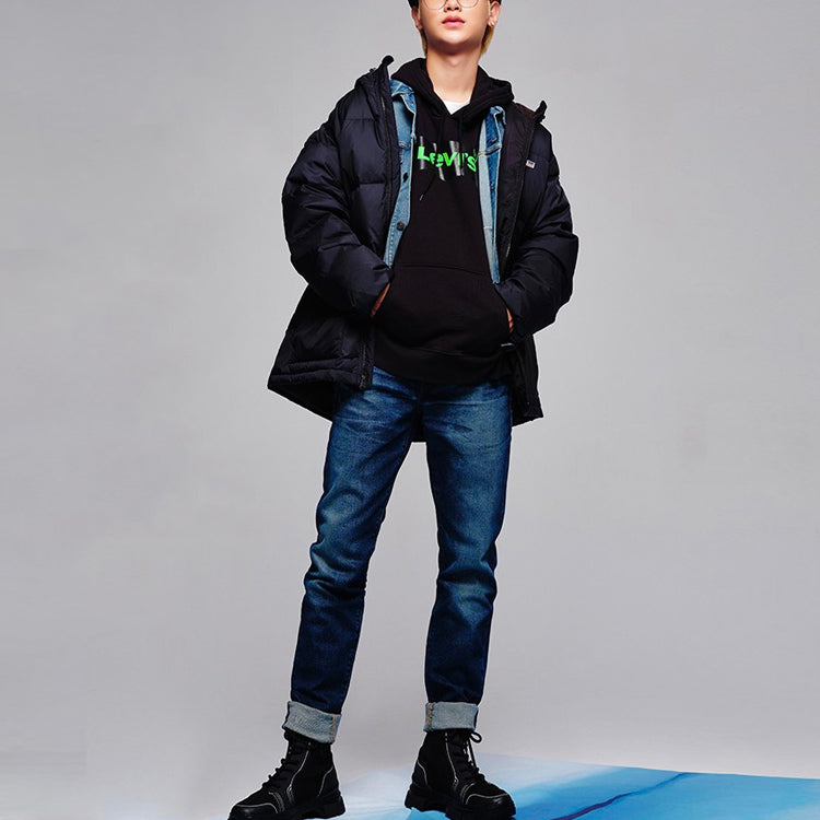 Men's Levis Hooded Alphabet Printing Black 38797-0014