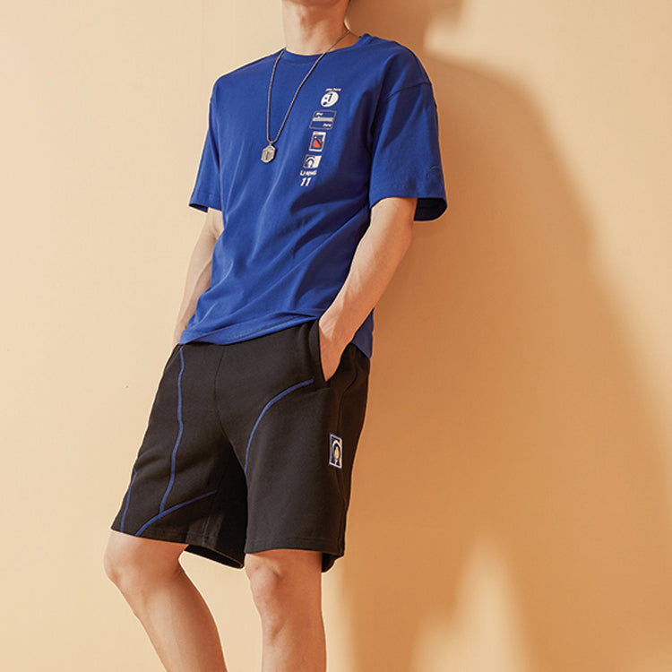 Li-Ning Paris fashion week SS20 Series Short Sleeve Navy Blue AHSQ115-3