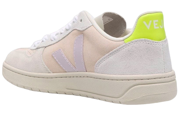 Veja V-10 Low-Top Sneakers 'Beige Light Purple Neon Yellow' VX0302805A