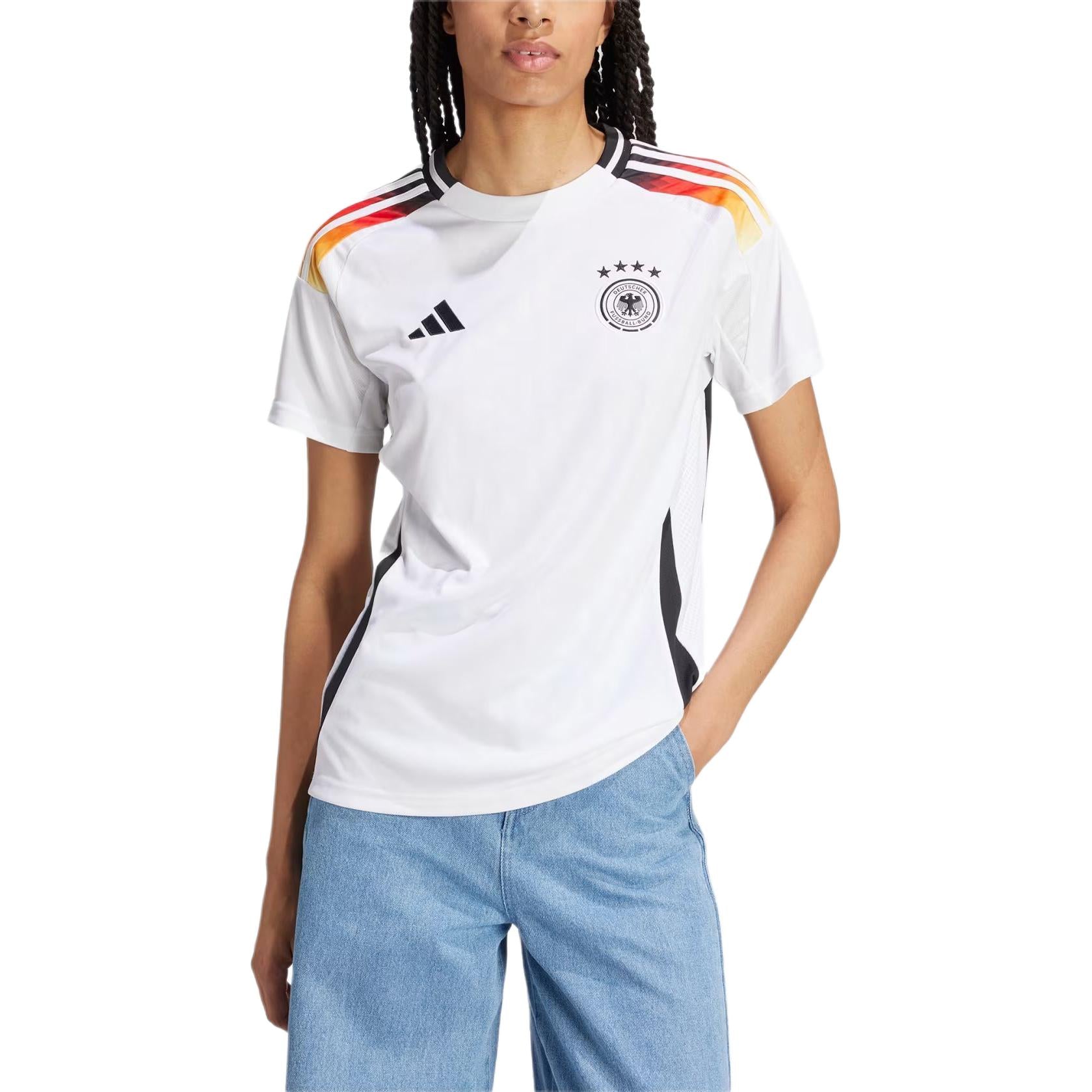 (WMNS) adidas Germany 24 Home Soccer Jersey Asia Sizing 'White' IP6131