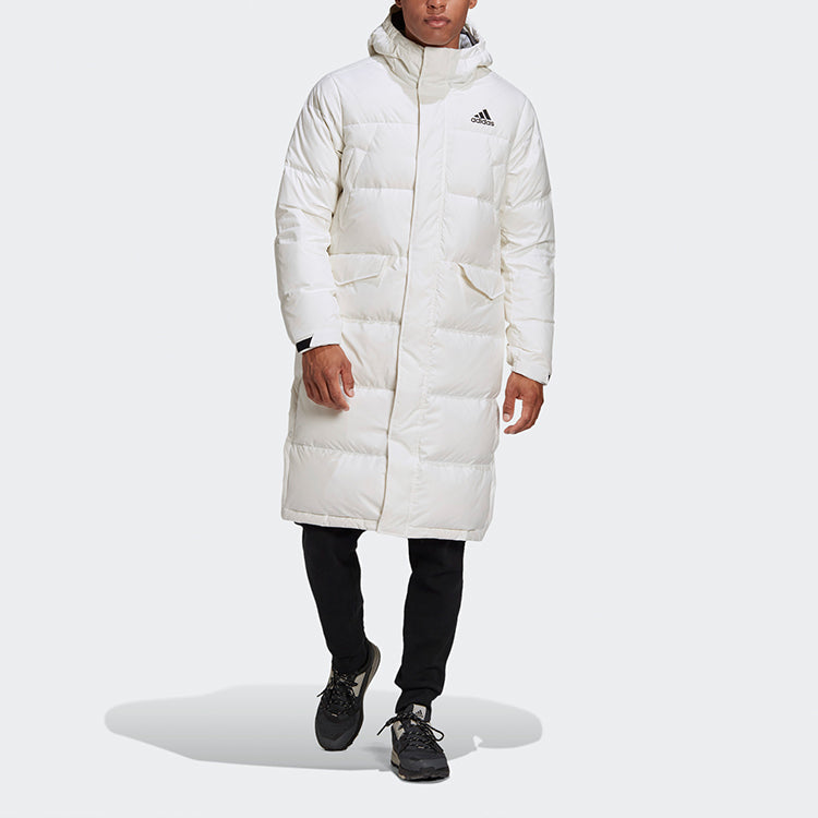 adidas Stay Warm Sports hooded down Jacket White GK0665