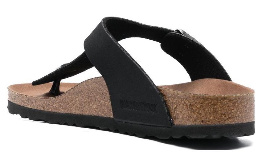 Birkenstock Gizeh Vegan Birko-Flor Birkibuc Narrow Fit Sandals 'Black' 1020487