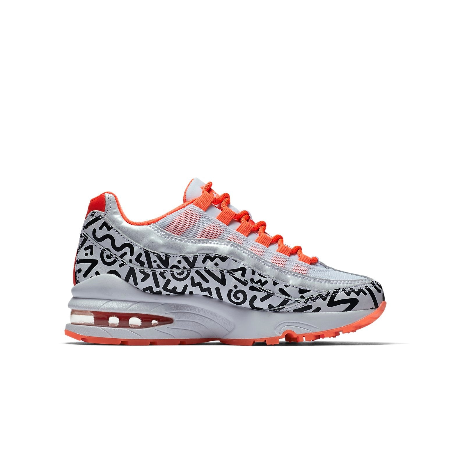 (GS) Nike Air Max 95 'White Black Crimson' AH3808-100