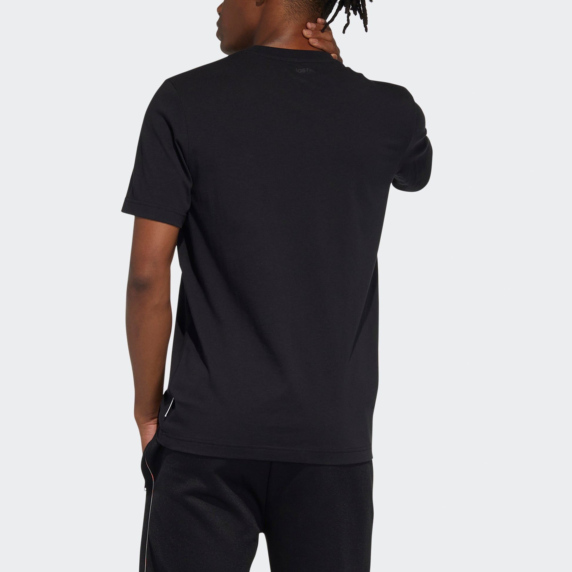 adidas neo M Smly Tee 2 Casual Breathable Sports Smiling Face Short Sleeve Black HB5556