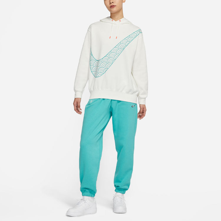 (WMNS) Nike CNY New Year's Edition Hoodie Fleece Loose Knit Sports White DQ5368-133