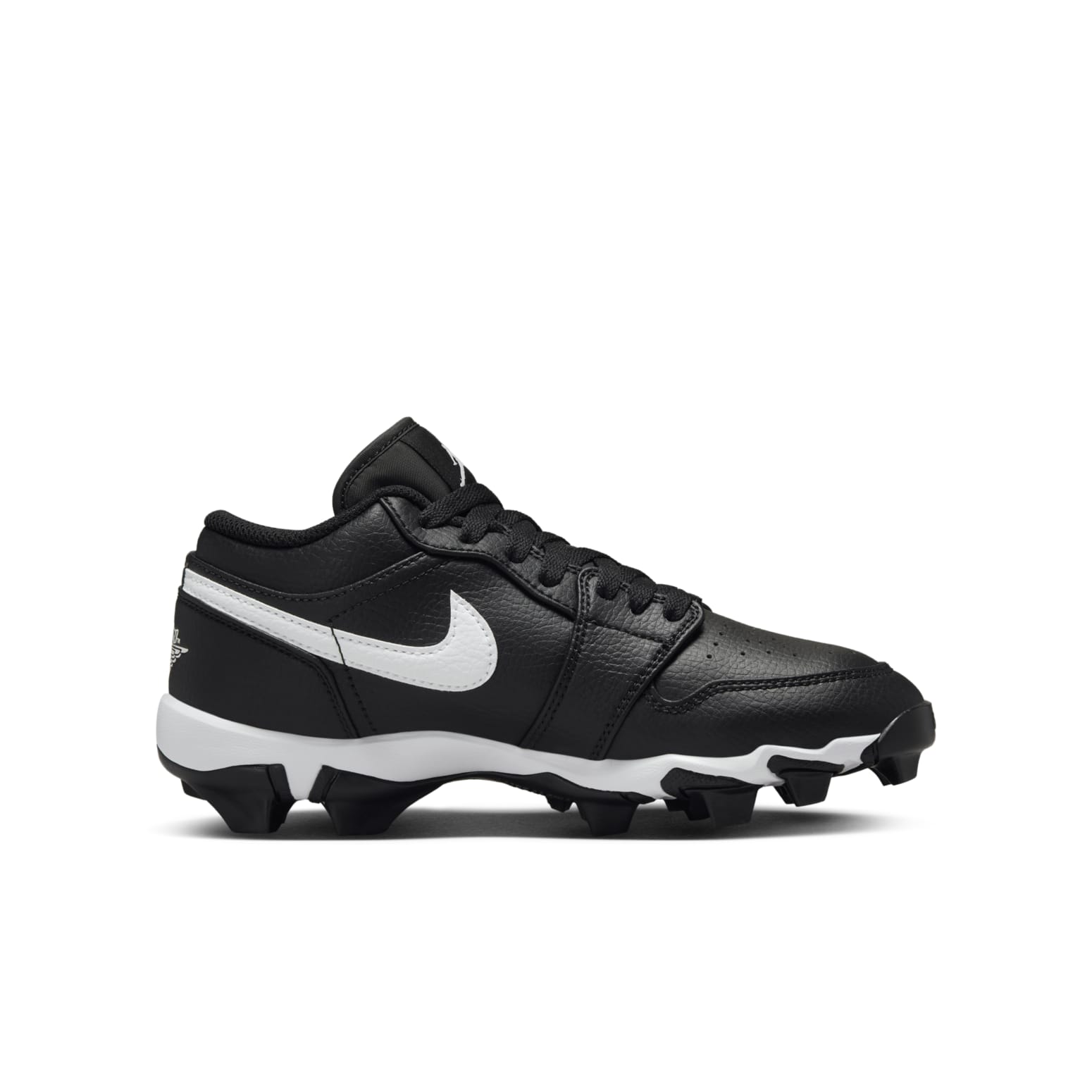 (GS) Air Jordan 1 Low Cleat 'Black White' HF6885-001