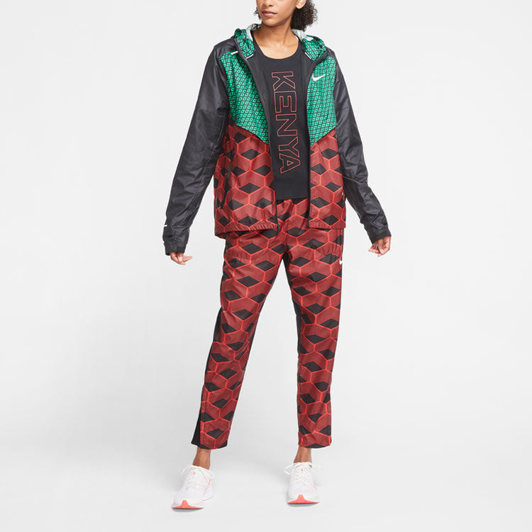 Nike Casual Hooded Running Contrasting Colors Jacket Red CV0397-673