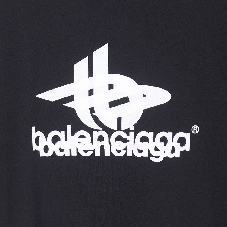 Balenciaga Layered Sports T-shirt Oversized 'Black White' 739028TPVF21070