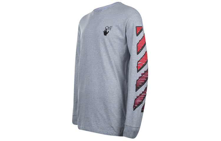 Off-White SS21 Arrow Long Sleeves Version Gray OMAB001R21JER0030825