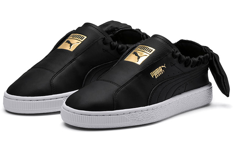 (WMNS) PUMA Basket Twist Black/Gold 369301-01