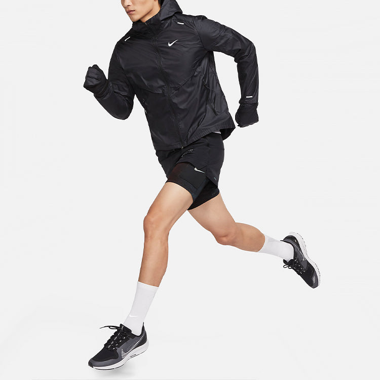 Nike Shieldrunner hooded Casual Running Jacket Black CU5350-010