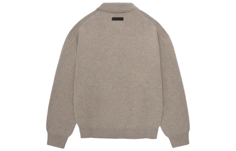 Fear of God Essentials FW23 Knit Polo Shirt 'Core Heather' 192BT232184F