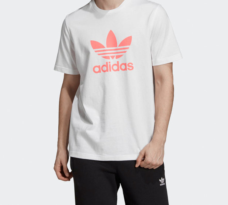 adidas originals Chest Logo Sports Short Sleeve White Flash Red FK1353