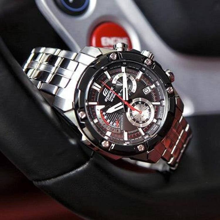 CASIO Waterproof EDIFICE Stainless Steel Strap Black Watch Dial Mens Black Analog EFR-559DB-1A