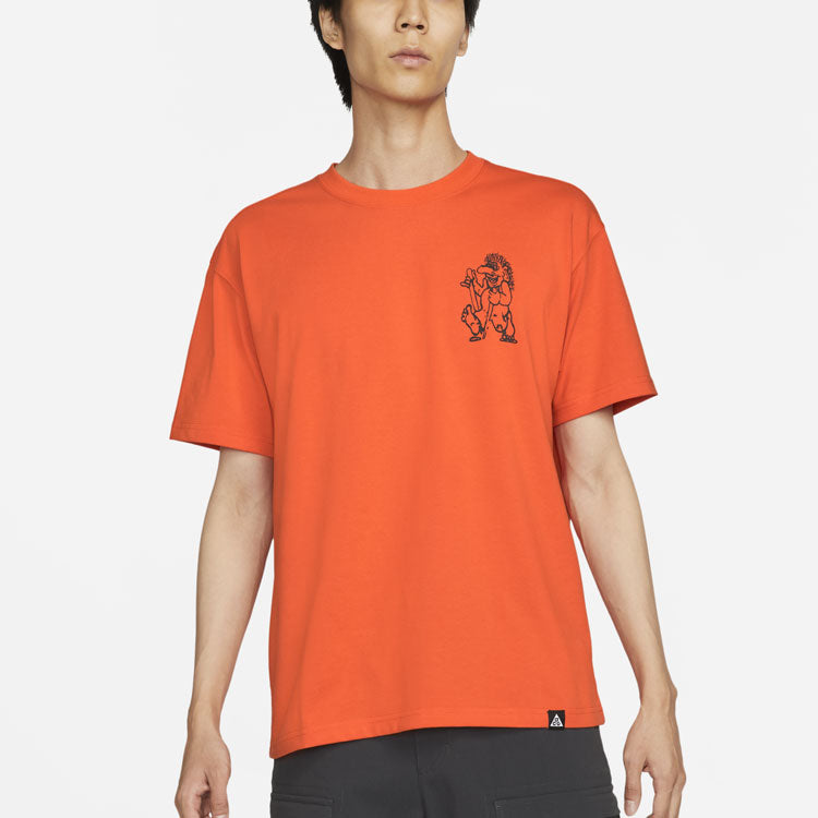 Nike ACG Trolls Cartoon Printing Sports Round Neck Short Sleeve Orange DJ5808-817
