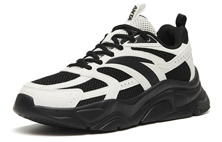 (WMNS) ANTA Life Series Lightweight Casual Sneakers 'Black White' 122258891-3