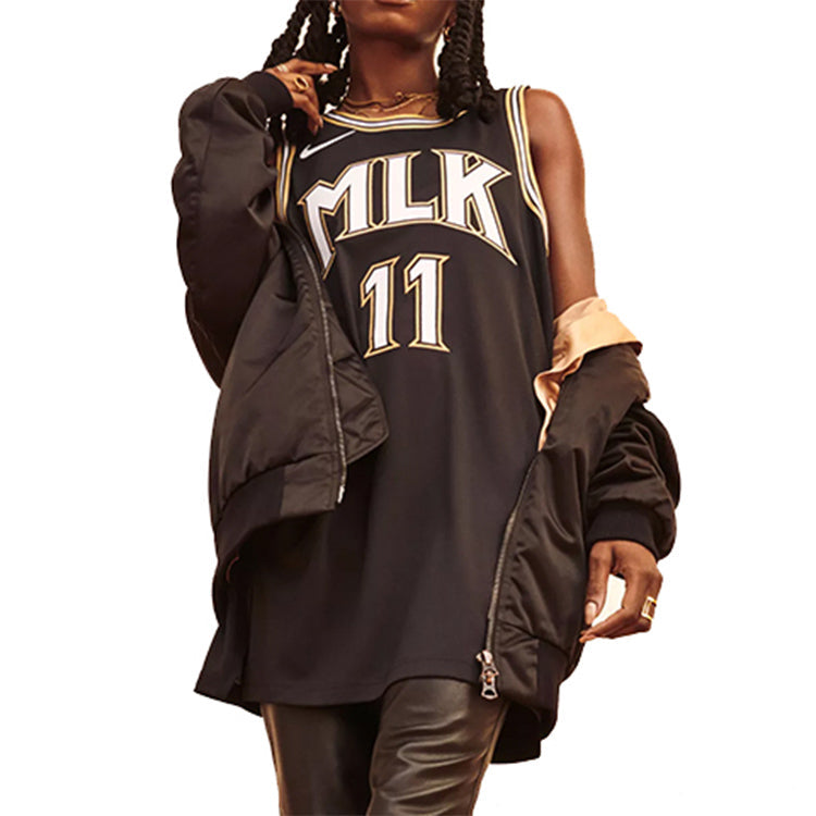 Nike NBA Retro Basketball Jersey/Vest SW Fan Edition 20-21 Season Atlanta Hawks Trae Young 11 Black CN1711-014