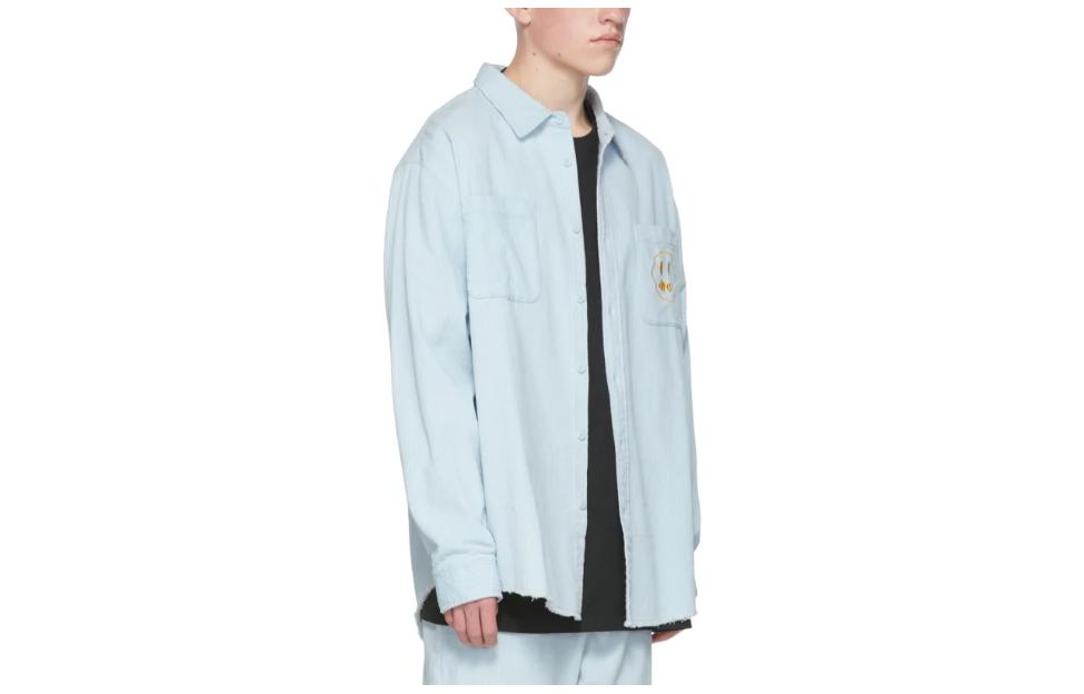Drew House Ssense Exclusive Mascot Shirt 'Baby Blue' DR-SS22-670