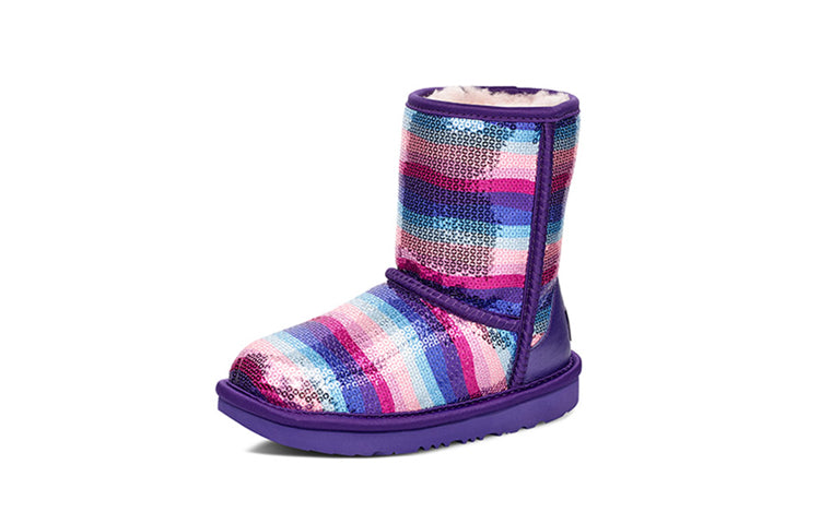 (PS) UGG Classic Short II Rainbow Purple 1103622T-VRBW
