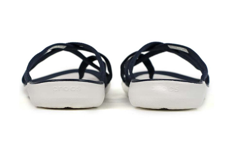 (WMNS) Crocs Beach & Pool SlidesSlippers 'Dark Blue White' 205479-462