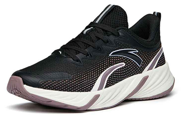 (WMNS) ANTA Running Series Low 'Black Purple' 122145523-5