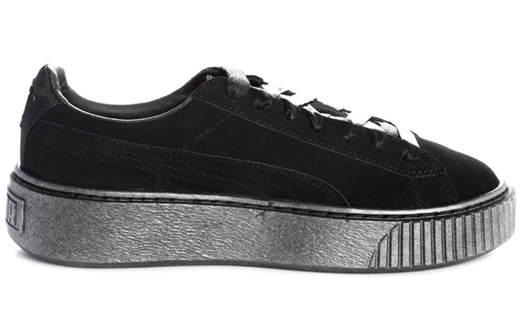 (WMNS) PUMA Suede Platform 'Black' 366106-01