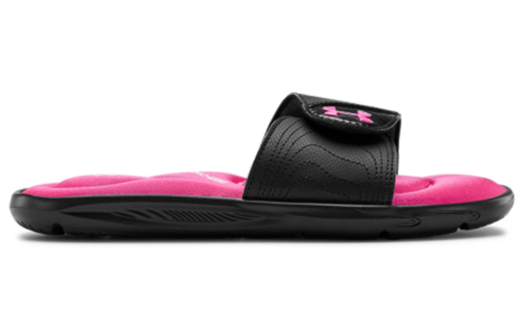 (WMNS) Under Armour Ignite 9 Slide 'Black Pink Surge' 3022717-003