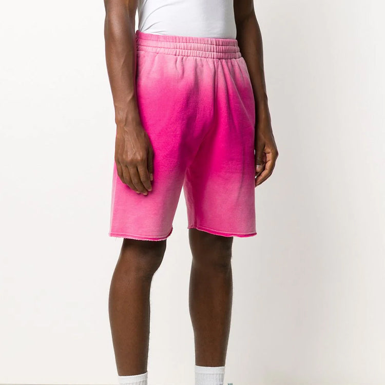 Men's Off-White Tie Dye Shorts Pink OMCI006F20FAB0013210