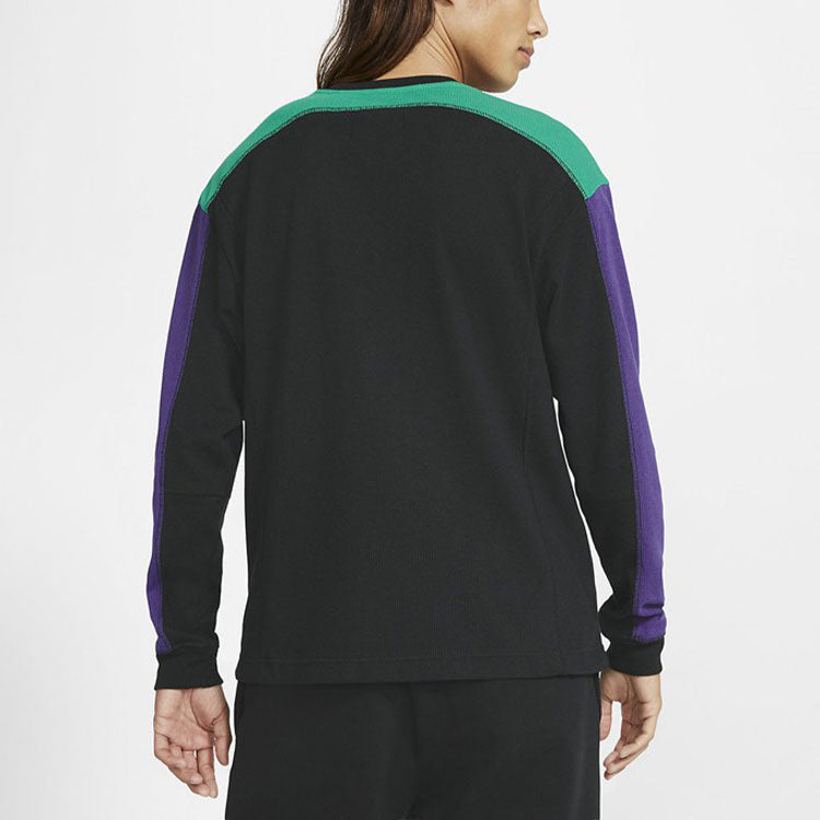 Air Jordan Winter Utility Colorblock logo Casual Round Neck Black CT3382-010
