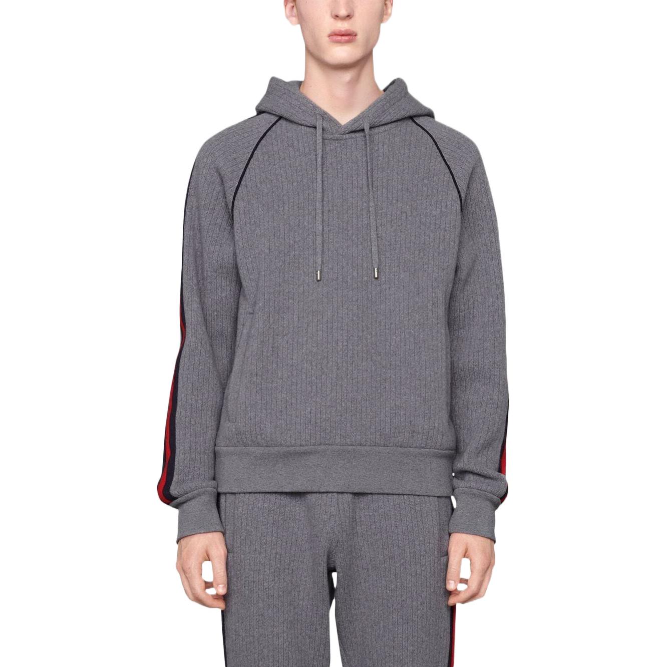 Gucci Hooded sweatshirt with Web 'Grey' 673623-XJDU4-1093